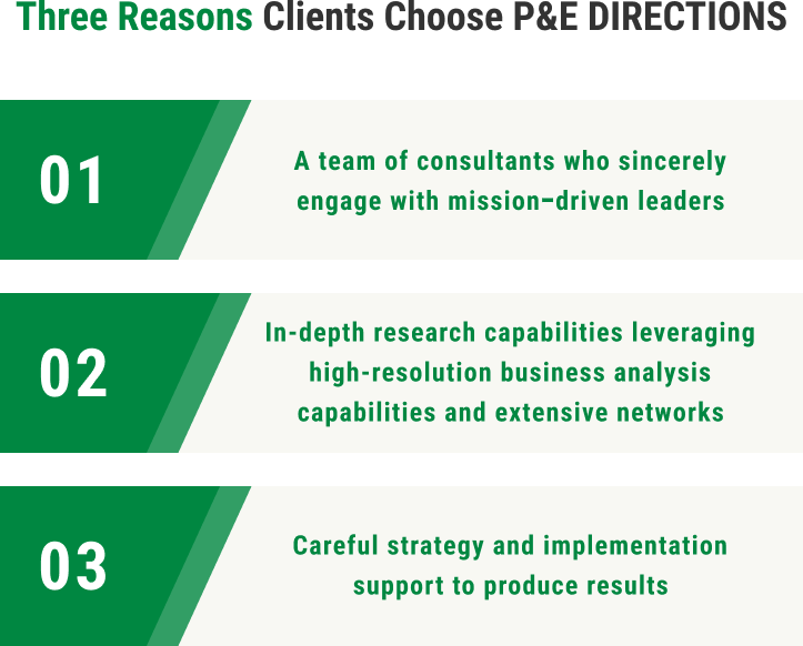 Three Reasons Clients Choose P&E DIRECTIONS